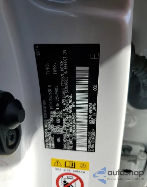 2019 Lexus Rx 350 Base из США, поврежденный, VIN JTJBZMCA4K2043853